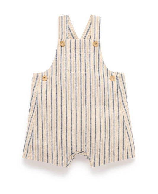 Purebaby - Striped Overalls - Ticking Stripe