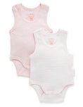 Load image into Gallery viewer, Purebaby - Rib Bodysuit 2pk - Pale Pink
