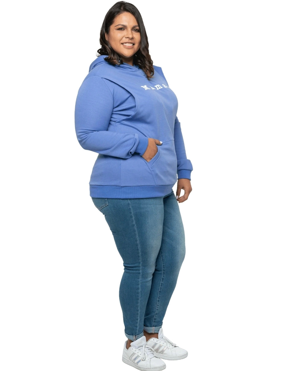 Mama Clothing - Mama Breastfeeding Hoodie - Blue