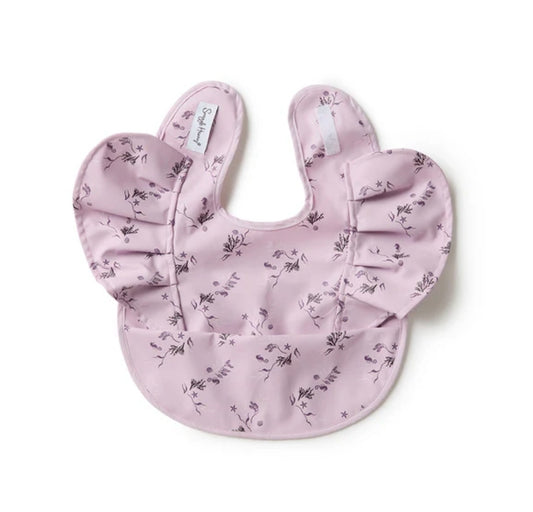 Snuggle Hunny Waterproof Bib - Coral Frill