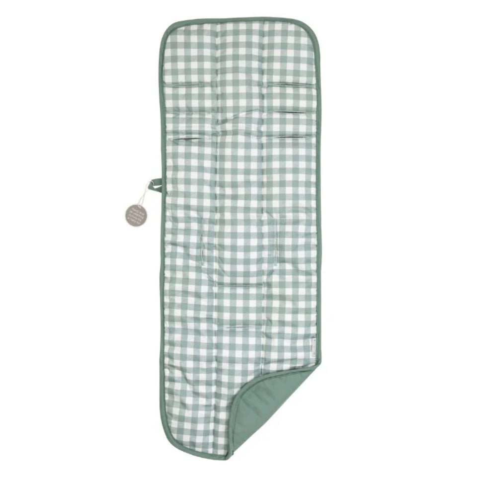 All4Ella - Reversible Pram Liner - Gingham Sage