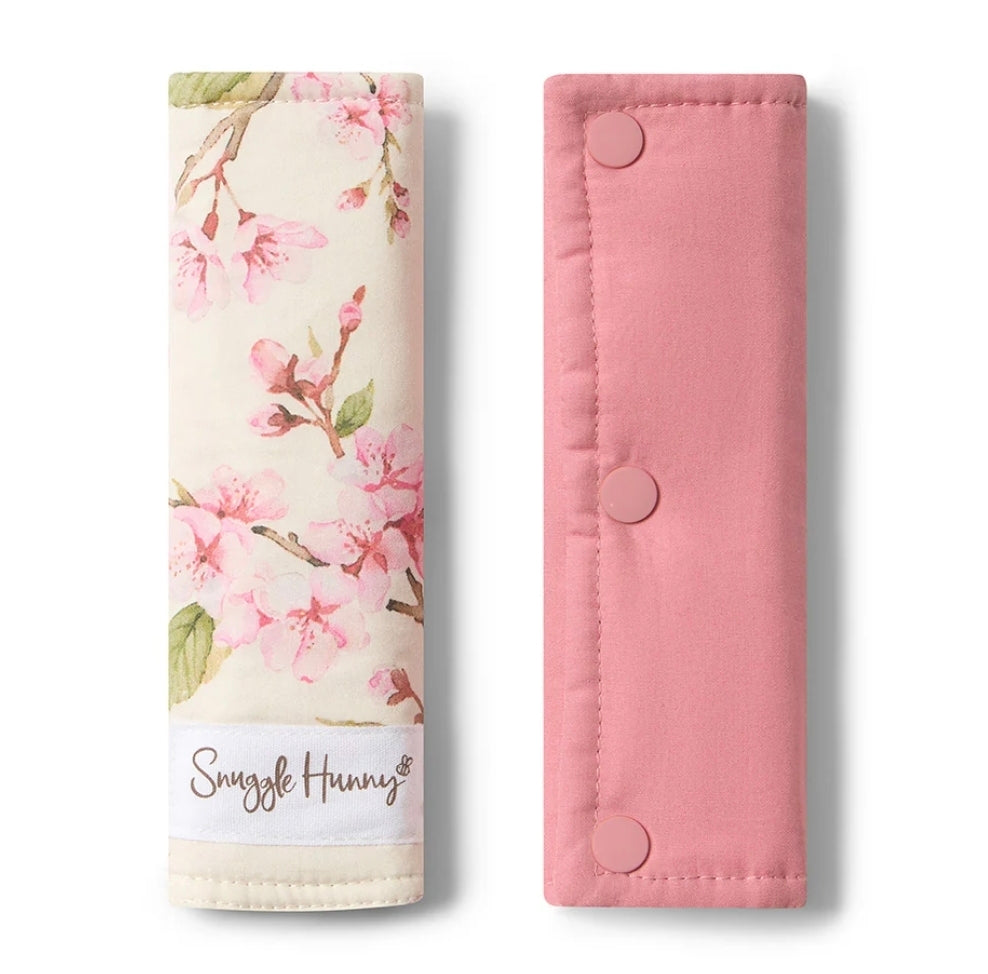 Snuggle Hunny Kids - Universal Reversible Pram Strap Covers - Cherry Blossom