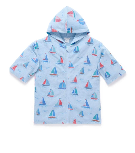 Purebaby - Towelling Robe - Sail Away