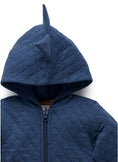 Load image into Gallery viewer, Purebaby- Navy Quilted Dragon Jacket
