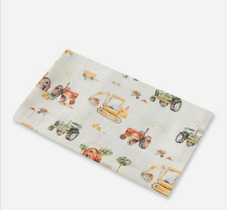 Snuggle Hunny - Organic Muslin Wrap - Diggers
