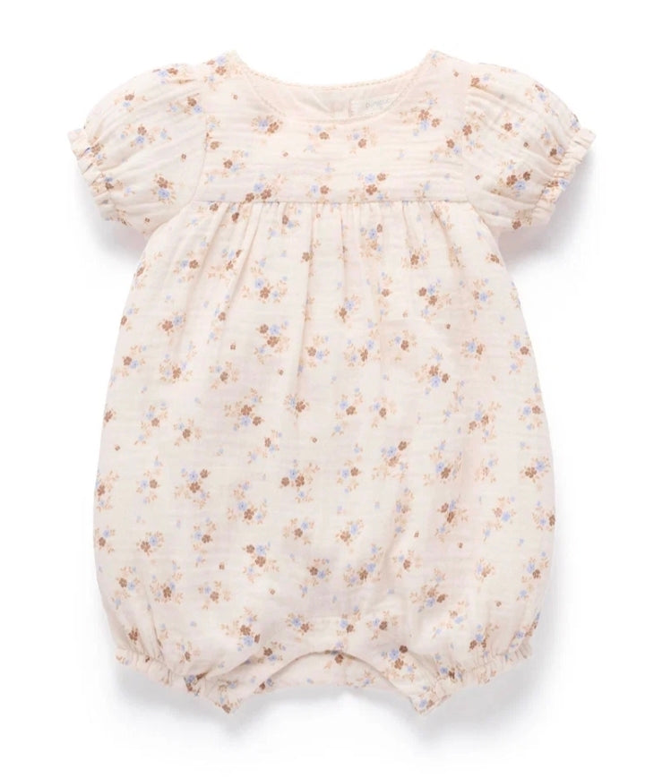 Purebaby - Garden Floral Romper - Garden Ditsy Print