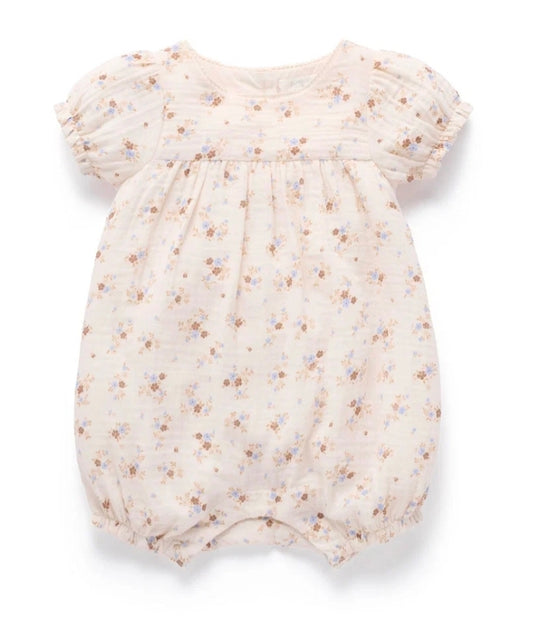 Purebaby - Garden Floral Romper - Garden Ditsy Print