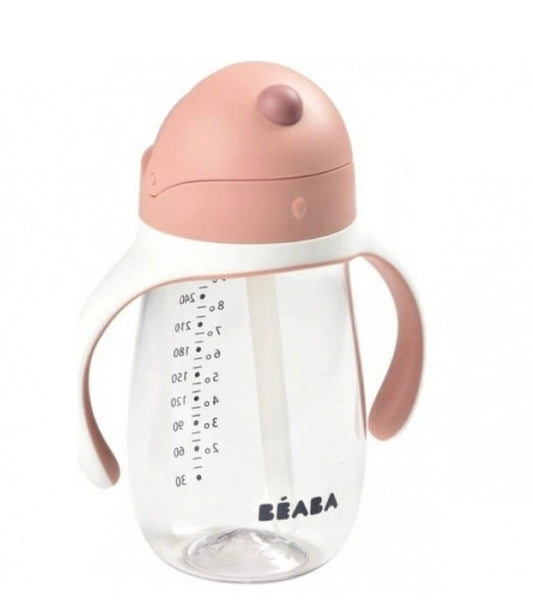 Beaba - Straw Cup 300ml - Vintage Pink
