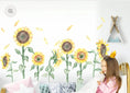 Load image into Gallery viewer, WallKoala- Water colour Sunflower Peel and Stick Wall Decals
