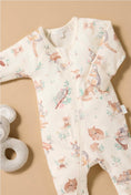 Load image into Gallery viewer, Purebaby - Bush Babies Zip Growsuit & Reversible Bib Set
