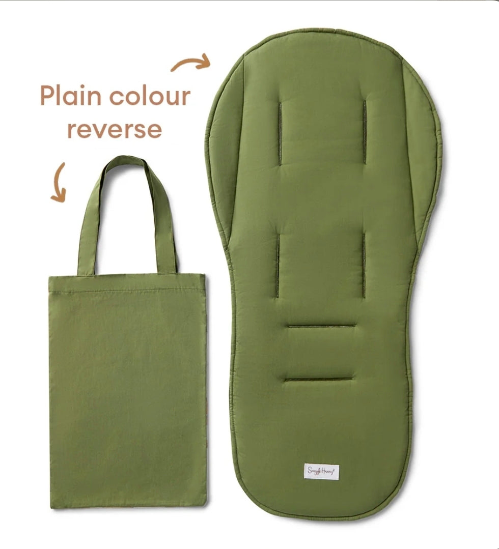 Snuggle Hunny Kids - Organic Universal Reversible Pram Liner - Diggers And Tractors