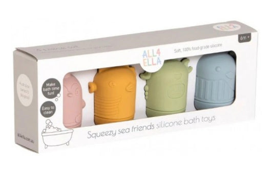 All4Ella - Silicone Bath Toys - Sea Friends