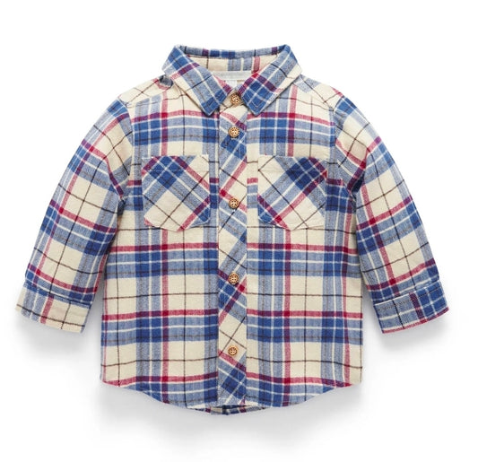 Purebaby - Check Shirt - Woodland Check