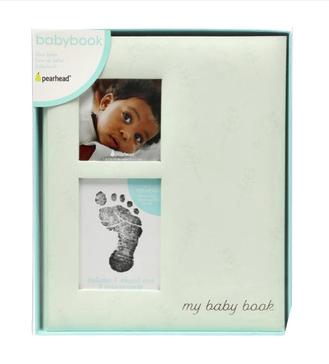 Pearhead Leaves Babybook - Sage
