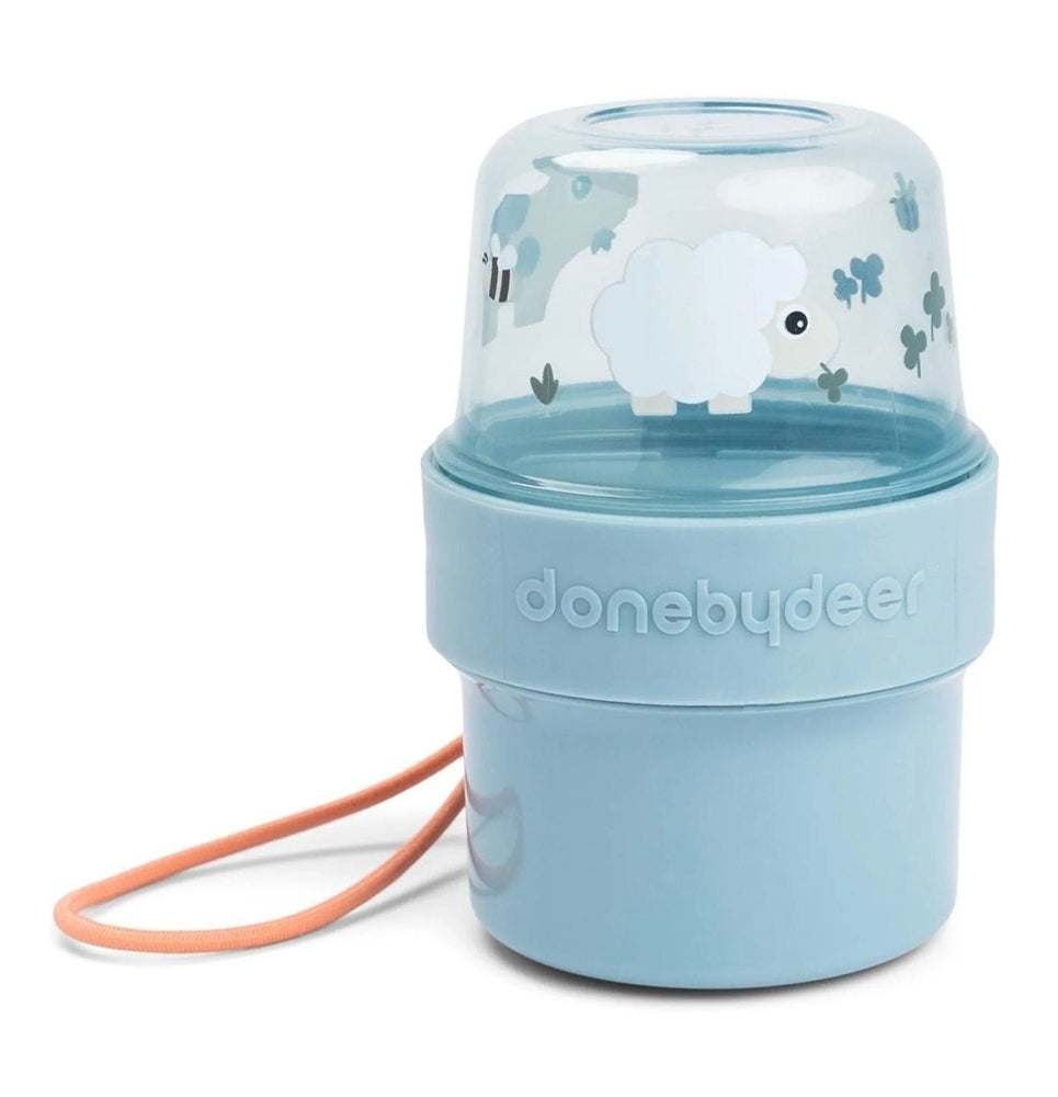Done By Deer- Two Way Snack Container- Blue