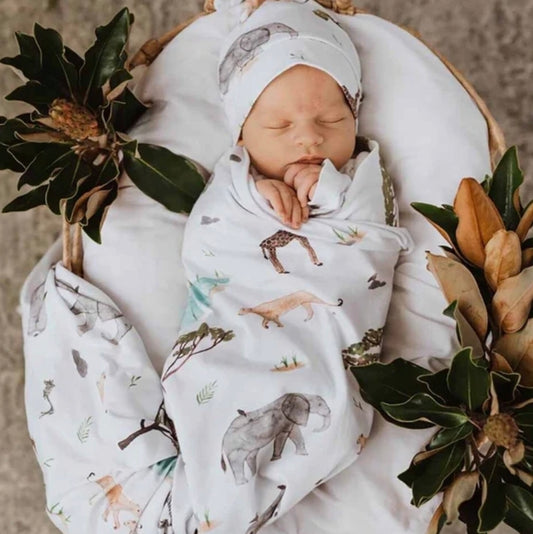 Snuggle Hunny Wrap Set - Safari