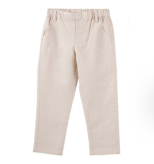 Designer Kidz - Finley Linen Pants - Sand