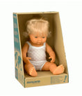 Load image into Gallery viewer, Miniland Doll 38 cm - Caucasian Girl, Blonde
