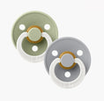 Load image into Gallery viewer, Bibs - Round Pacifier - GLOW Sage/GLOW Cloud
