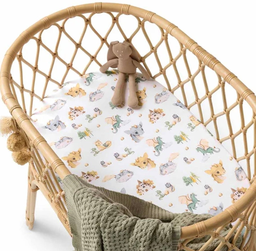 Snuggle Hunny - Bassinet Sheet/Change Pad Cover - Dragon