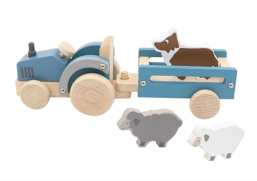 Kaper Kidz - Wooden Tractor With Sheep Dog