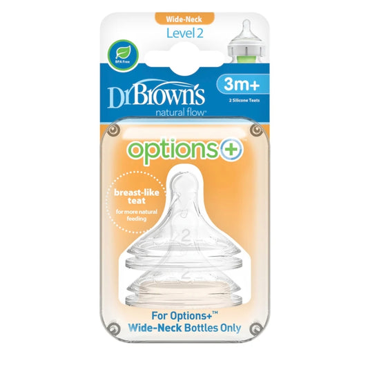 Dr Browns WN Teat Options + Level 2 - 2pk