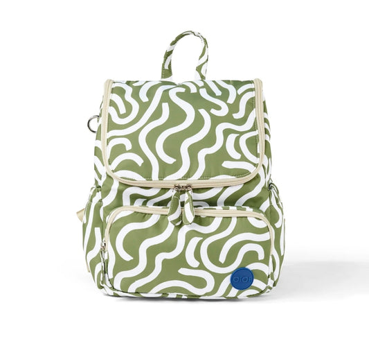 OiOi - Kids Backpack - Green Squiggle
