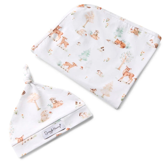 Snuggle Hunny Kids - Organic Jersey Wrap Set - Woodland Tales