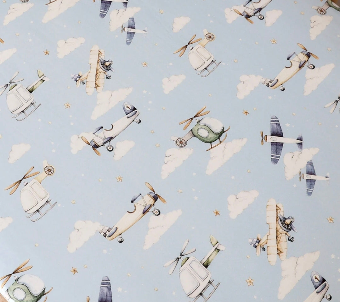 Snuggle Hunny - Fitted Cot Sheet - Taking Flight