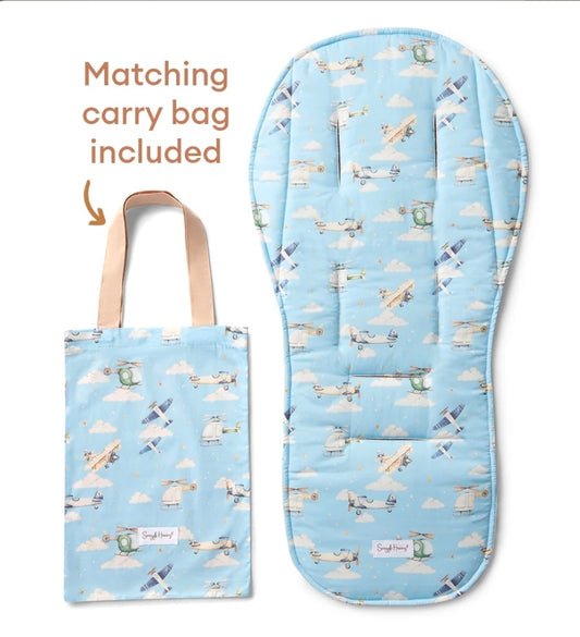 Snuggle Hunny Kids - Organic Universal Reversible Pram Liner - Taking Flight