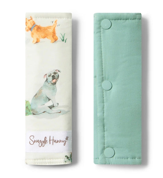 Snuggle Hunny Kids - Universal Reversible Pram Strap Covers - Dog Park