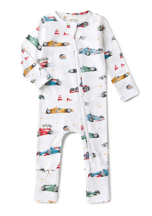 Snuggle Hunny Kids - Convertible Romper - Little Racers
