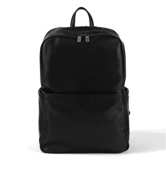 OiOi Faux Leather Multitasker Backpack - Black Dimple