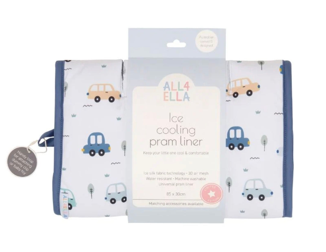 All4Ella - Ice Cooling Pram Liner - Beep Beep