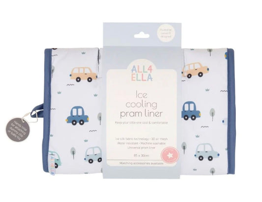 All4Ella - Ice Cooling Pram Liner - Beep Beep