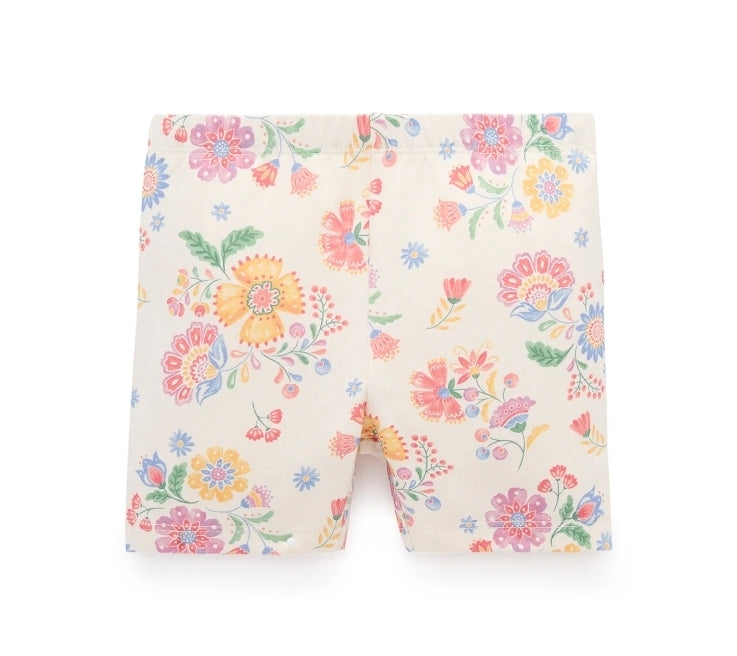 Purebaby - Floral Bike Shorts - Mexican