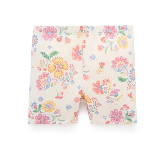Purebaby - Floral Bike Shorts - Mexican