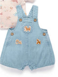 Load image into Gallery viewer, Purebaby - Denim Overall Set - Faded Denim
