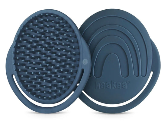 Haakaa - Rainbow Silicone Shampoo Brush - Steel Blue