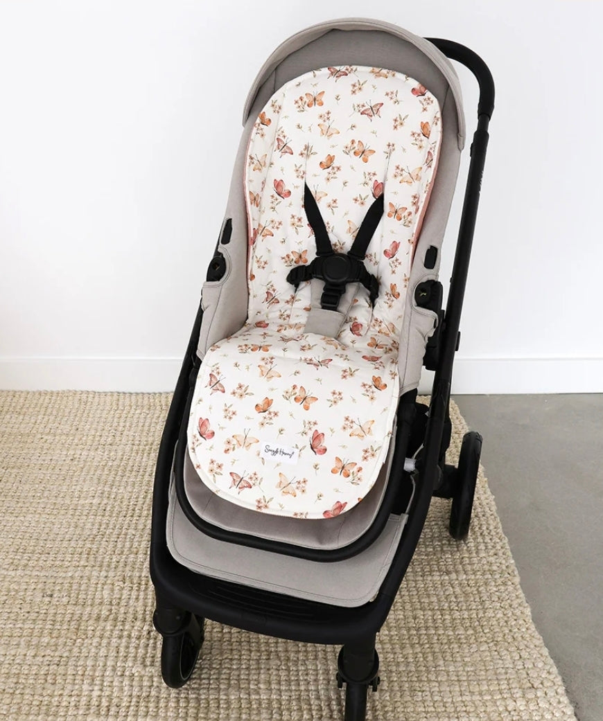 Snuggle Hunny Kids - Organic Universal Reversible Pram Liner - Butterfly