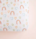 Load image into Gallery viewer, All4Ella - Fitted Jersey Cot Sheets - Rainbow Dreams
