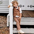 Load image into Gallery viewer, Designer Kidz - Finley Linen Pants - Chocolate
