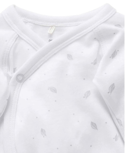 Purebaby - Premi Crossover LS Growsuit - Pale Grey Leaf
