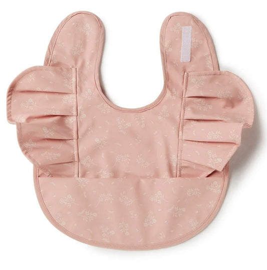 Snuggle Hunny Bib - Dusty Rose Frill