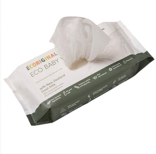 ECORGINALS - Plant Based Eco-Luxury Wipes 70 Pack New Zealand Goats Milk