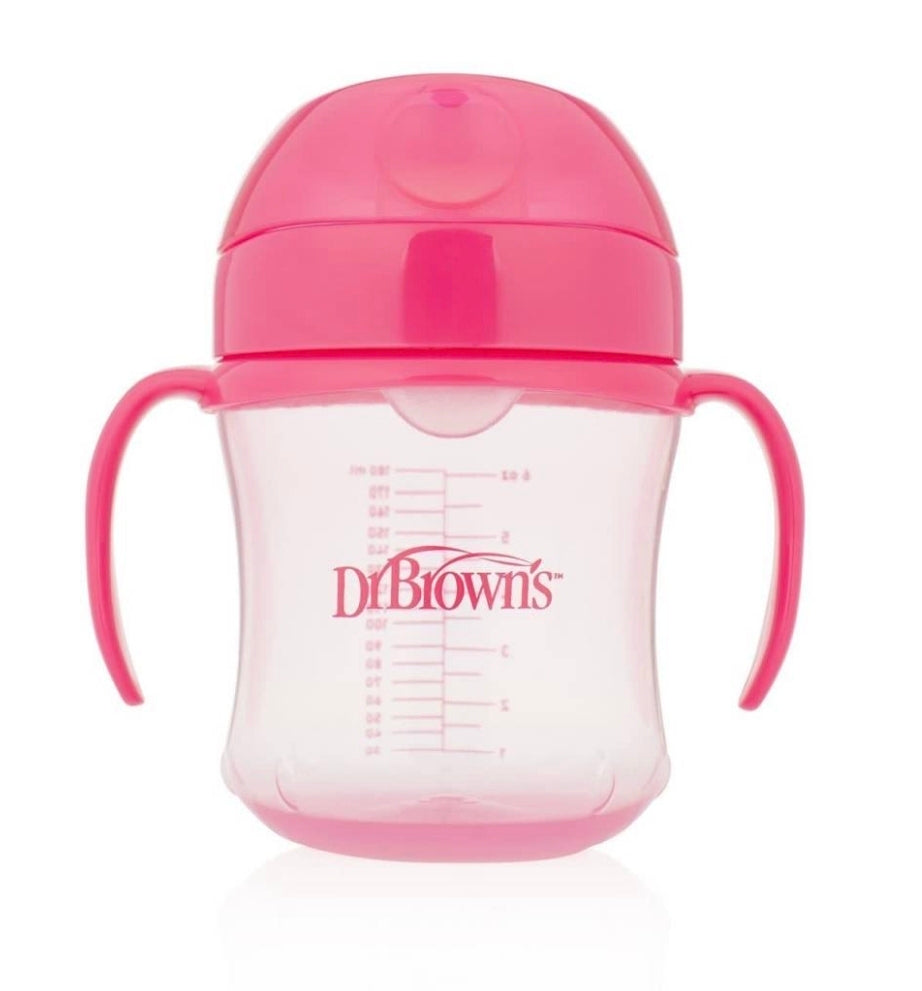 Dr Browns Cup 180ml Soft Sprout Transition - Pink