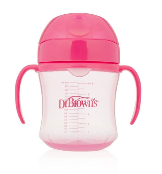 Dr Browns Cup 180ml Soft Sprout Transition - Pink