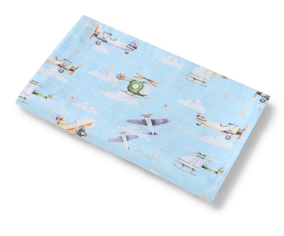 Snuggle Hunny Organic Muslin Wrap -  Taking Flight