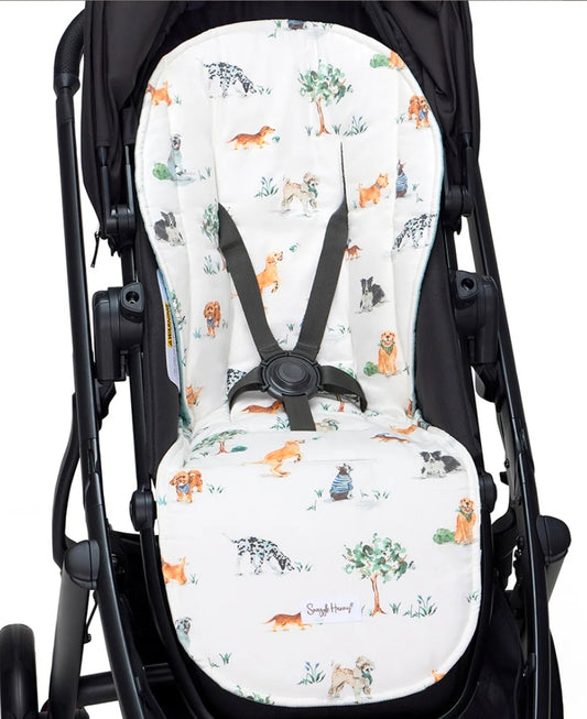 Snuggle Hunny Kids - Organic Universal Reversible Pram Liner - Dog Park