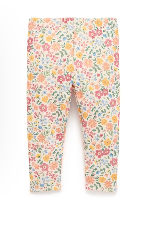 Purebaby - Thick Leggings with Pockets - Wild Flower Print
